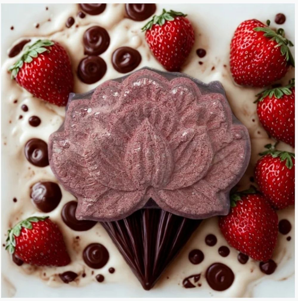 Strawberry and Chocolate single 2oz Bath Bomb 1% Dilution